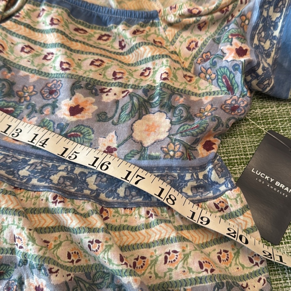 Lucky Brand Top, short sleeves, loose fitting layers. Medium,Cotton/Modal NWT - Picture 7 of 13